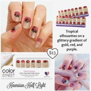 Color Street Hawaiian Half Light Nail Strips